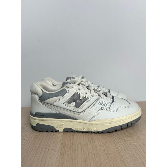New Balance x Aime Leon Dore 550 White Grey Sneaker - Size 7M - Mint